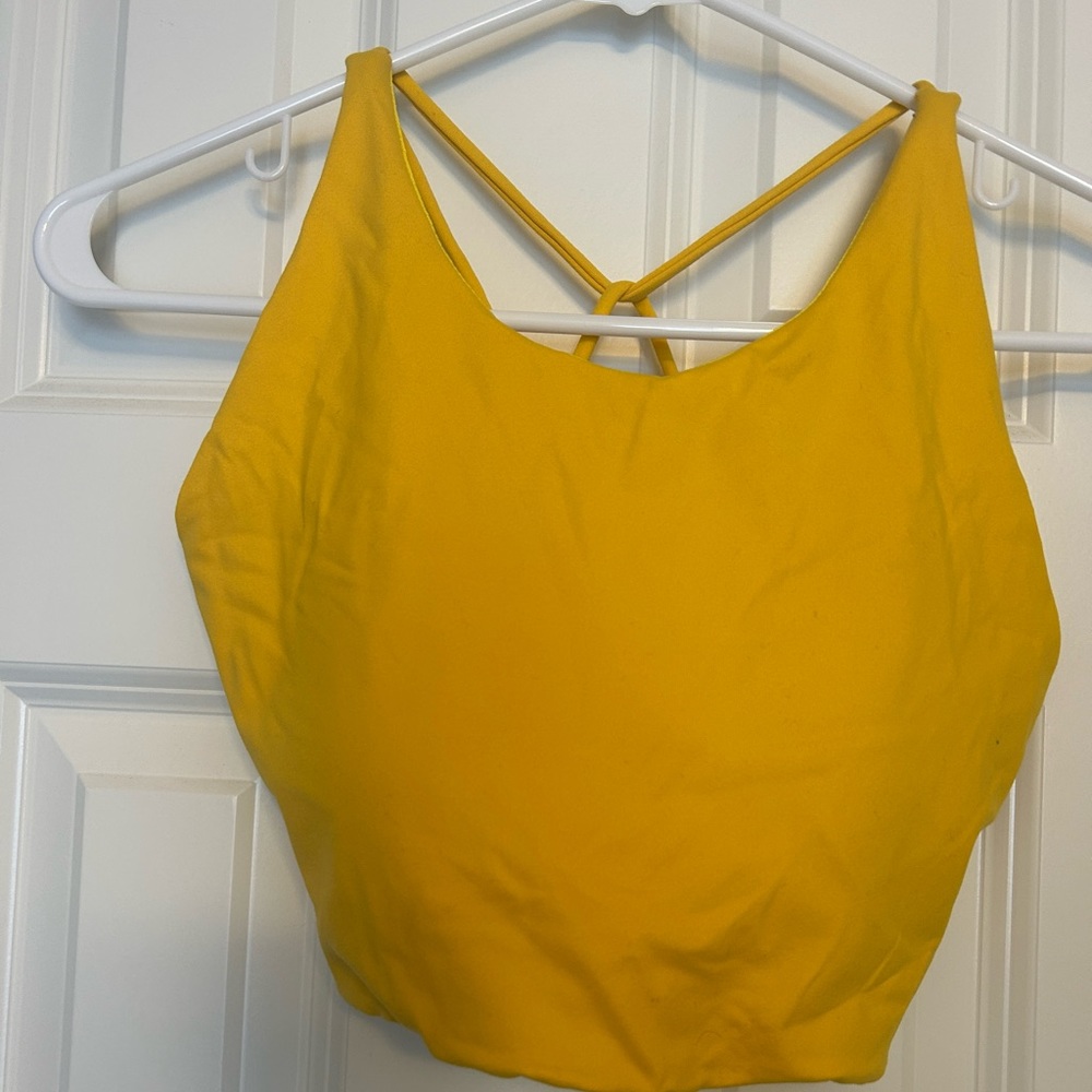 Senita Athletics Yellow Sports Bra